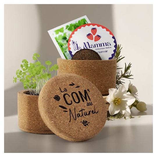 Boîte liège personnalisable – Kit de plantation écologique pour entreprises | BCM Goodies
