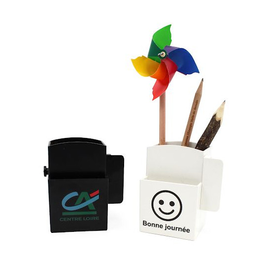 Stylo-box personnalisable made in France 70g – Accessoire de bureau écologique avec marquage technique_de_marquage | BCM Goodies