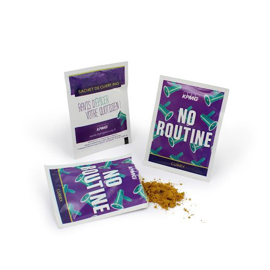 Sachets d’épices personnalisés – Goodies publicitaires quadri format 60x80 mm hermétiques pour entreprises et événements – BCM G