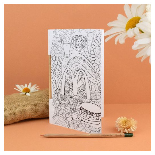 Crayon à graines mine multicolore avec carte à colorier personnalisable – Goodie écologique pour communication et fidélisation e