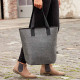 Sac shopping recyclé Halfar en feutrine polyester recyclé - Capacité 20L - Personnalisable - Idéal pour cadeaux d'entrepris