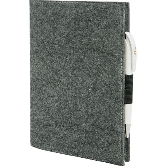 Conférencier A5 Halfar en feutrine - Personnalisable avec logo - Compact et pratique - Idéal pour événements d'entreprise -
