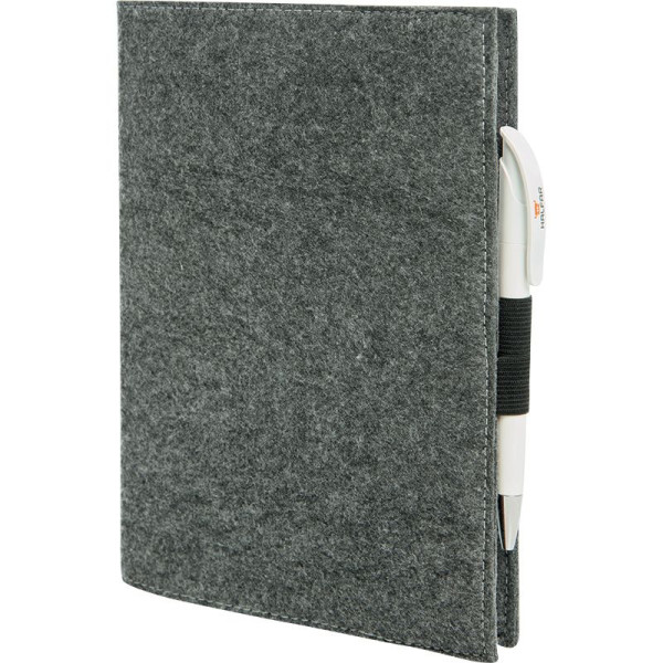 Conférencier A5 Halfar en feutrine - Personnalisable avec logo - Compact et pratique - Idéal pour événements d'entreprise -