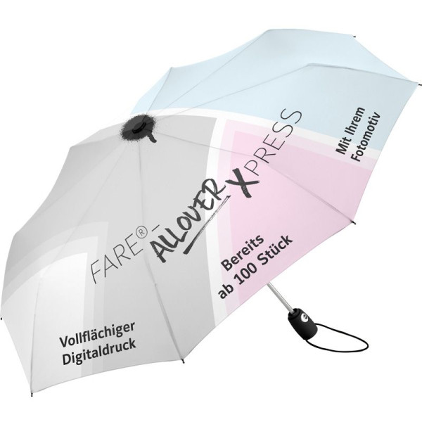 Parapluie de poche Xpress FARE - Personnalisation sur 8 panneaux - Résistant aux tempêtes - Livraison rapide - BCM Goodies