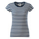 T-shirt marinière femme Malfini en coton ring-spun 150 gr/m² - Personnalisable pour événements et cadeaux d'entreprise