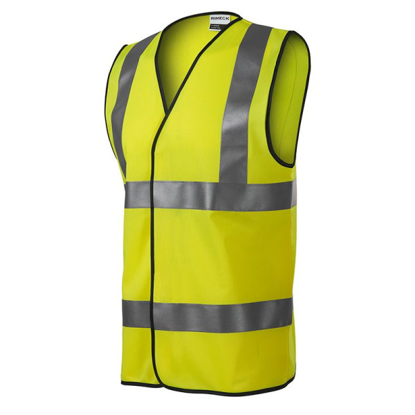 Gilet de sécurité unisexe Rimeck HV Bright - Normes EN ISO 20471 et EN ISO 13688 - Personnalisable