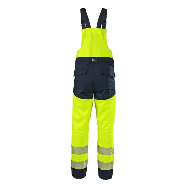 Salopette haute visibilité été homme CXS Halifax - Conforme norme EN ISO 20471 - Coton twill - Bretelles ajustables - Renforcée 