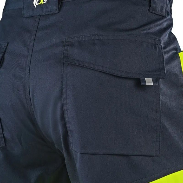 Salopette haute visibilité été homme CXS Halifax - Conforme norme EN ISO 20471 - Coton twill - Bretelles ajustables - Renforcée 