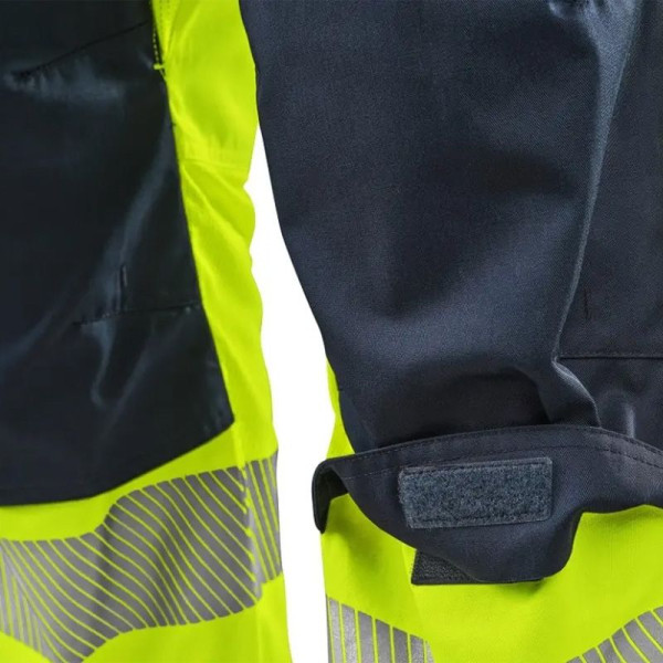 Salopette haute visibilité été homme CXS Halifax - Conforme norme EN ISO 20471 - Coton twill - Bretelles ajustables - Renforcée 