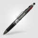 Stylo publicitaire Quattro Softy Métallique multi-encres avec stylet – Objet promotionnel personnalisable pour communication d’e