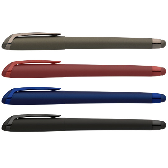 Stylo gel Gazelle Softy Monochrome personnalisé – Stylo publicitaire avec stylet pour communication B2B