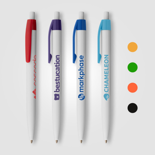 Stylo ColourFlow en plastique recyclé – Stylo personnalisé B2B pour communication d’entreprise