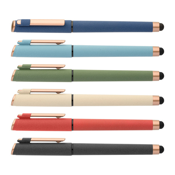 Stylo gel stylet York en plastique recyclé finition bronze – Goodies personnalisés pour entreprises