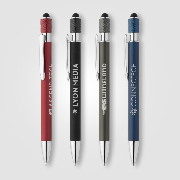 Stylo Wave Spinner Stylus en aluminium avec mécanisme rotatif, prise en main confortable et recharge Dokumental Ink 1,0 mm – BCM