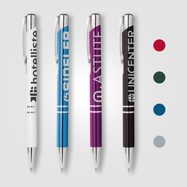 Stylo Crosby Shiny en aluminium avec finition anodisée, recharge jumbo FMA et encre Dokumental - BCM Goodies