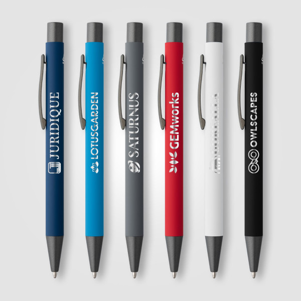 Stylo Bowie Softy en aluminium recyclé – objet publicitaire personnalisable pour entreprises | BCM Goodies