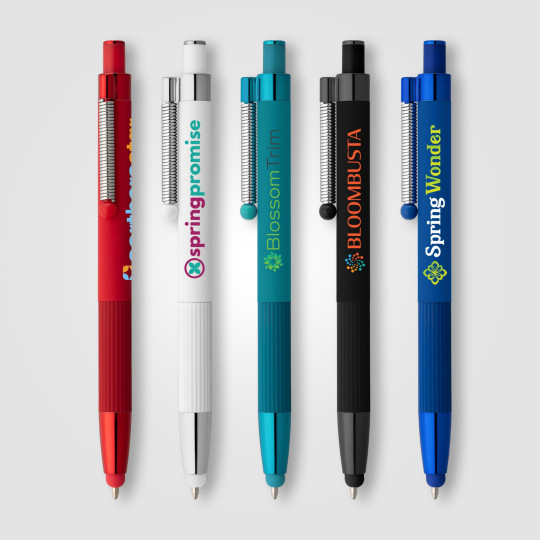 Stylet fidget monochrome Lisbon en aluminium recyclé avec fonction stylet et bille – BCM Goodies