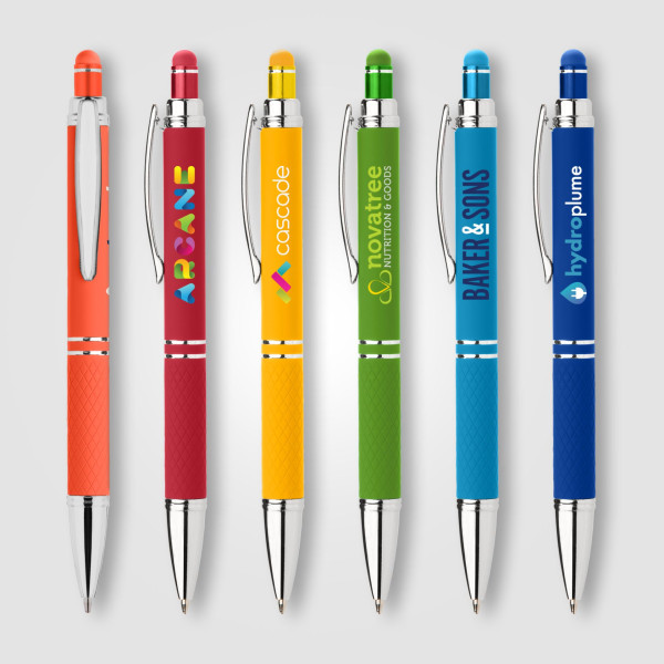 Stylo gel stylet Phoenix Softy Brights personnalisé avec logo gravure laser – Goodies d’entreprise BCM Goodies