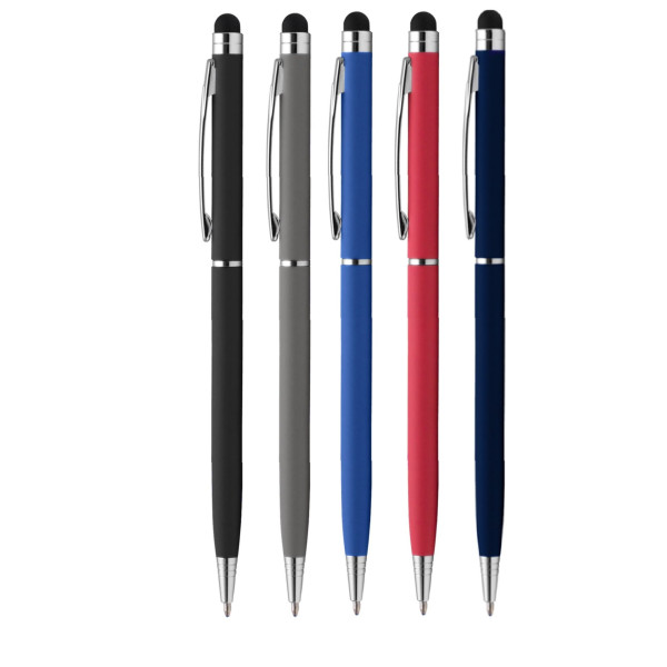 Stylo Minnelli Softy Stylet personnalisé – Stylo bille avec stylet pour communication d’entreprise