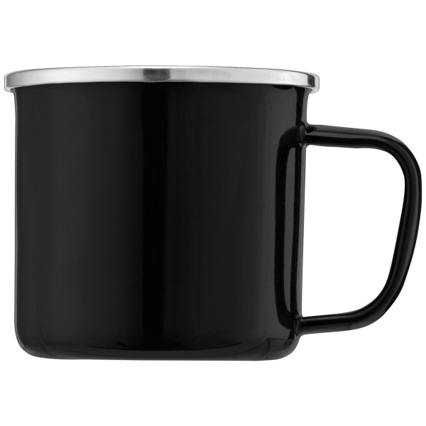 Mug de camping émaillé 385 ml avec bord inox – Le Wyoming – Goodie personnalisé entreprise