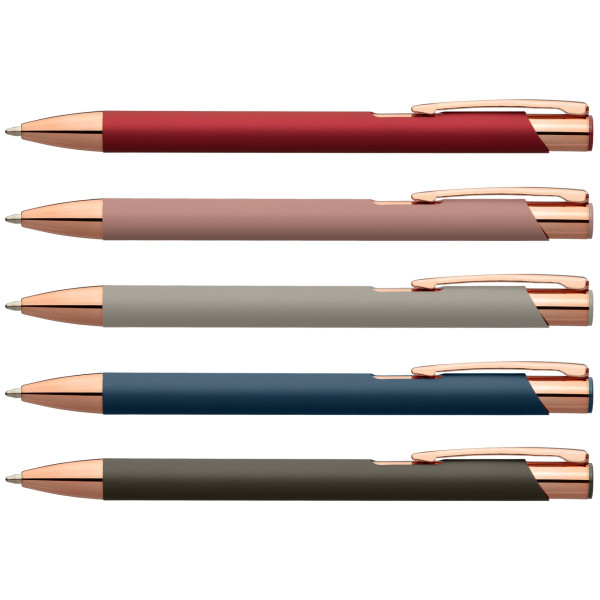 Stylo publicitaire Crosby Softy Rose Gold personnalisé pour entreprises – BCM Goodies