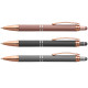 Stylo publicitaire Le Phoenix Softy Rose Gold Métallique avec stylet personnalisé gravure laser – BCM Goodies