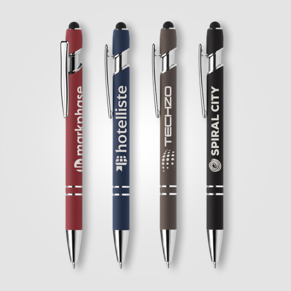 Prince Recyclé Softy Stylo à Encre Anti-Fraude avec Stylet Tactile en Aluminium – BCM Goodies