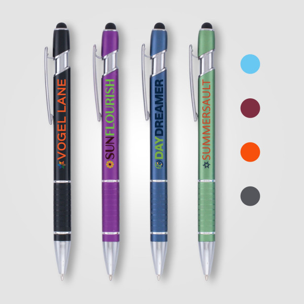 Stylo Prince Mat Stylet personnalisable avec grip et stylet intégré – Goodies d’entreprise pour communication B2B
