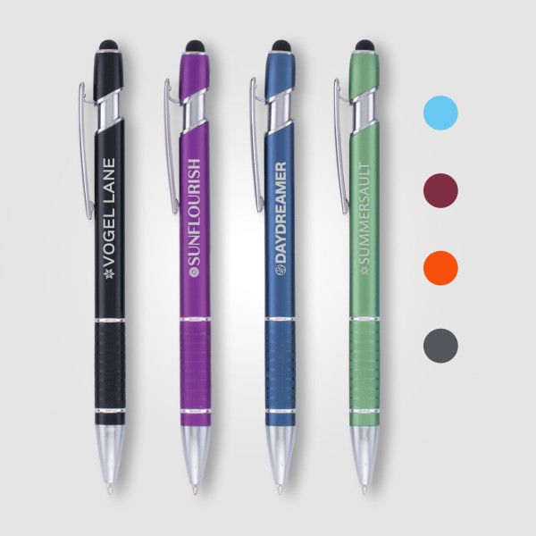 Stylo Prince Mat Stylet personnalisable avec grip et stylet intégré – Goodies d’entreprise pour communication B2B