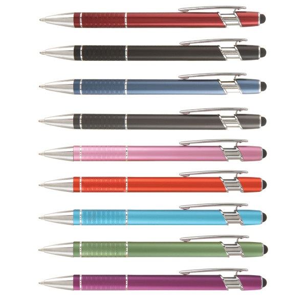 Stylo Prince Mat Stylet personnalisable avec grip et stylet intégré – Goodies d’entreprise pour communication B2B