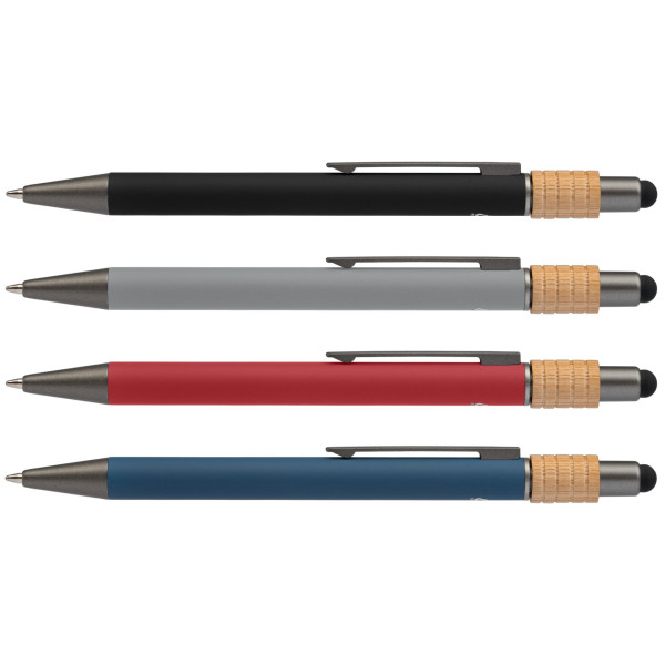 Stylo publicitaire Reborn Spinner en aluminium recyclé avec stylet – Objet d’écriture personnalisable pour communication d’entre