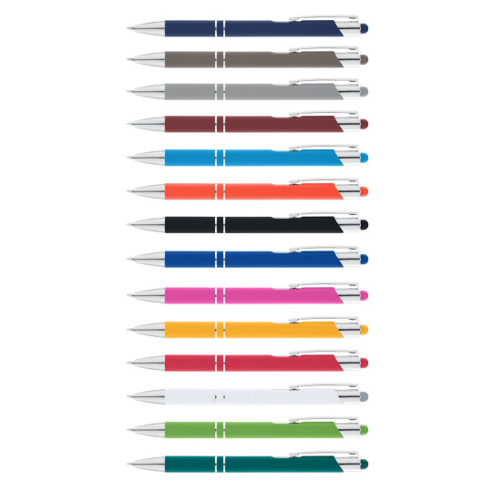 Stylo publicitaire Crosby Softy Stylet Coté Clip personnalisé – Stylo avec stylet pour entreprises et communication B2B