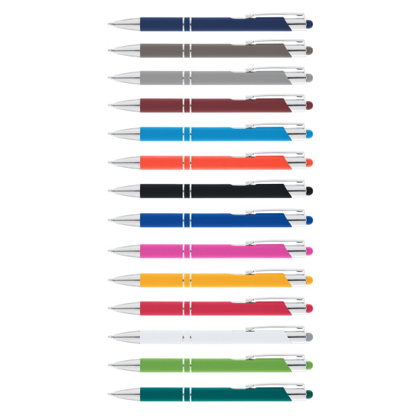 Stylo publicitaire Crosby Softy Stylet Coté Clip personnalisé – Stylo avec stylet pour entreprises et communication B2B