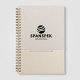 Carnet Lino FSC A5 à spirales verticales en coton recyclé – Papeterie personnalisable entreprise