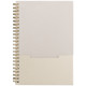 Carnet Lino FSC A5 à spirales verticales en coton recyclé – Papeterie personnalisable entreprise
