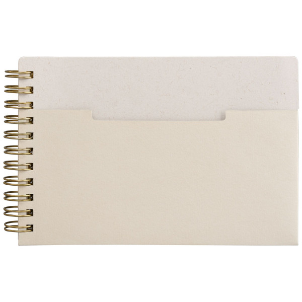 Carnet Lino A6 à spirale personnalisé en coton recyclé et papier FSC – Goodies entreprise BCM