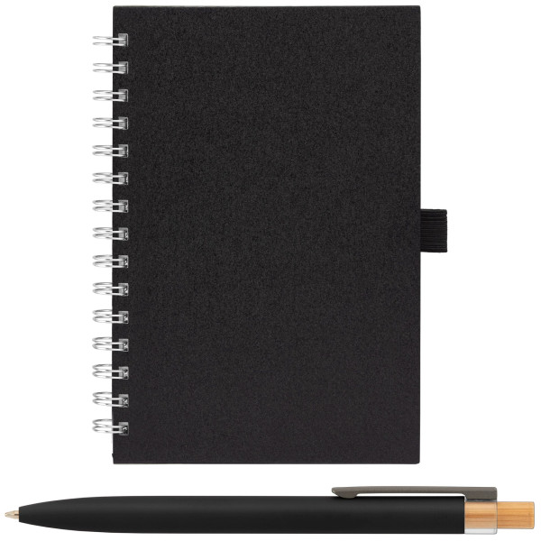 Terra Bloc-notes à spirales en carton de lait recyclé A5 avec stylo Reborn – 80 feuilles lignées – BCM Goodies