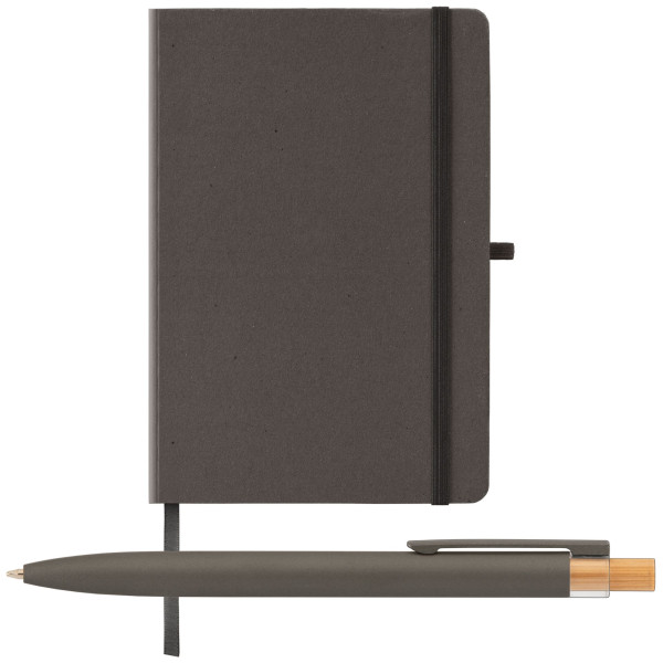 Bloc-notes A5 en carton de lait recyclé et stylo Reborn personnalisé – Set papeterie écoresponsable pour entreprises | BCM Goodi