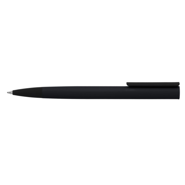 Stylo bille Jagger soft-touch noir mat – Gravure miroir, recharge longue durée – BCM Goodies