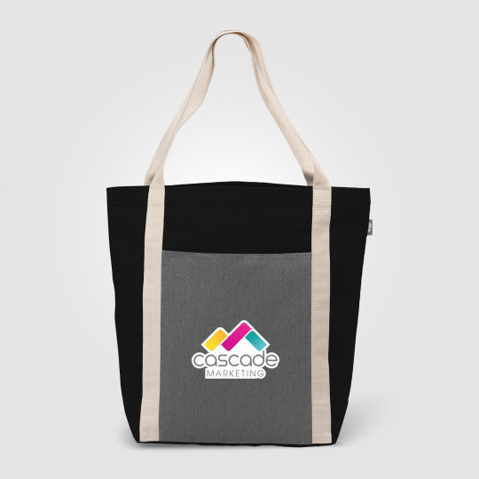 Sac fourre-tout Spun en coton recyclé 15L avec poche avant – BCM Goodies