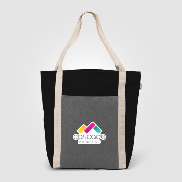 Sac fourre-tout Spun en coton recyclé 15L avec poche avant – BCM Goodies