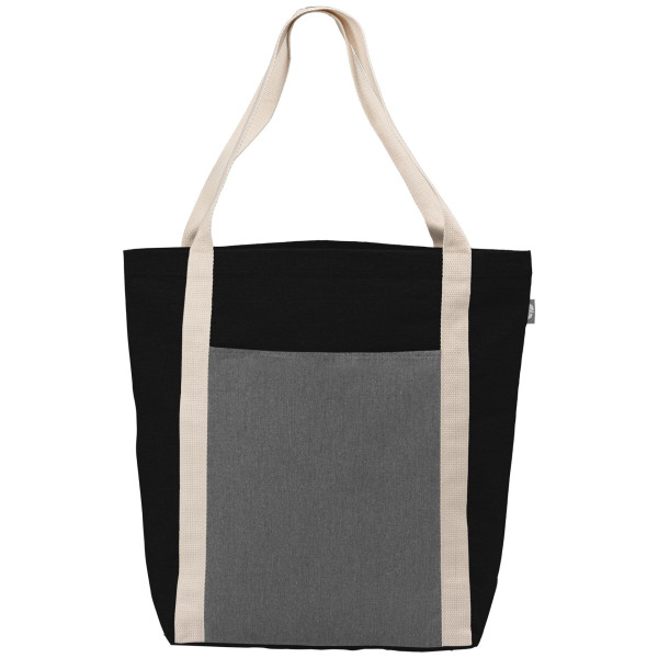 Sac fourre-tout Spun en coton recyclé 15L avec poche avant – BCM Goodies