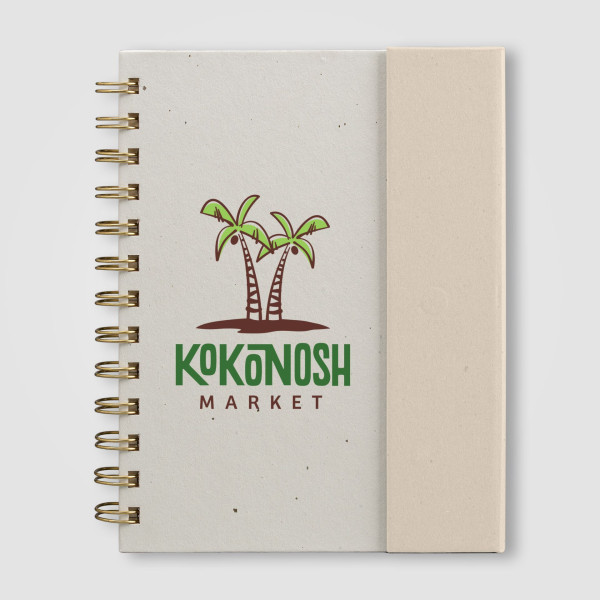 Organiseur Halden B6 personnalisé – Carnet à spirales avec stylo, pages FSC, fermeture magnétique, BCM Goodies