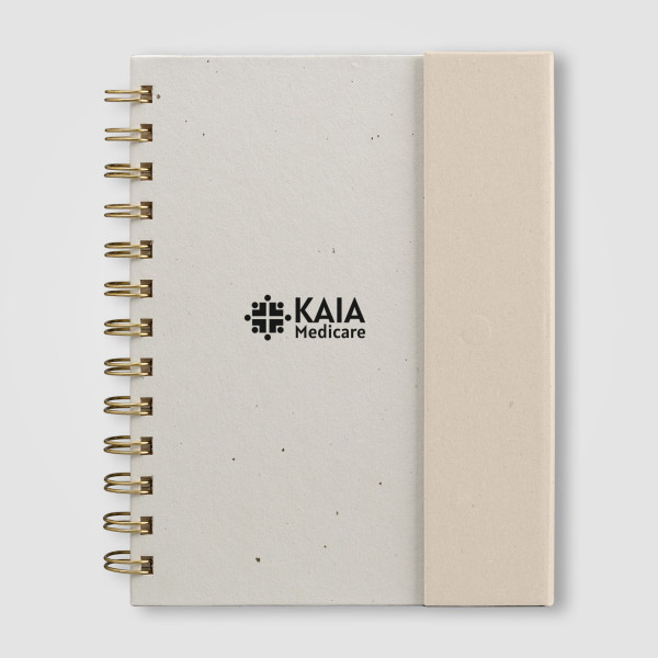 Organiseur Halden B6 personnalisé – Carnet à spirales avec stylo, pages FSC, fermeture magnétique, BCM Goodies