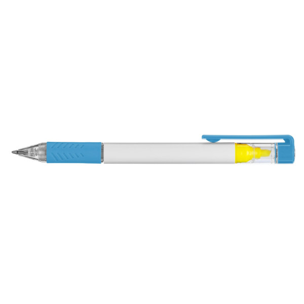 Stylo surligneur Bergman personnalisable avec grip coloré – Objet publicitaire pratique pour communication B2B