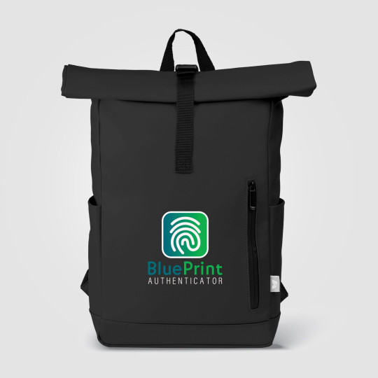 Sac à dos rolltop recyclé imperméable Malmö personnalisable pour entreprises - BCM Goodies