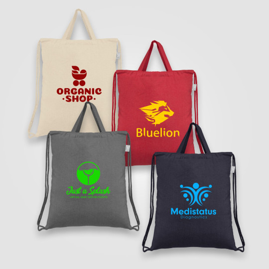 Sac à cordon en coton recyclé 140 gsm personnalisable – Le Palma | Goodies écoresponsable pour entreprises – BCM Goodies