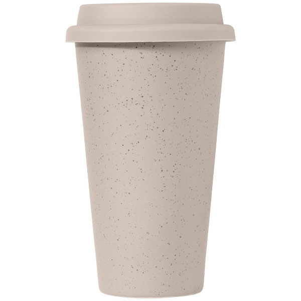 Gobelet Equator 265 ml personnalisé en céramique double paroi avec couvercle silicone – Objet publicitaire pour entreprises et é