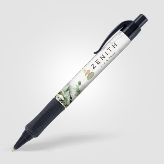 Stylo publicitaire Hepburn Classic personnalisé 360º – Marquage complet pour communication d’entreprise