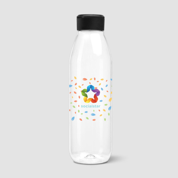 Gourde Salo Tritan Renew 740 ml avec bouchon coloré – Bouteille réutilisable transparente BCM Goodies